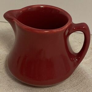 Vintage creamer NANCO Gala ceramic  MCM maroon small pitcher retro